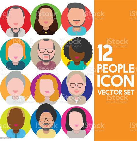diversity interracial community people flat design icons concept stock illustration download