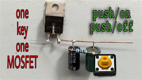 Very Simple Latch Circuit One Button Push On Push Off Circuit