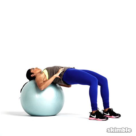 Hip Raises On Ball Exercise How To Skimble Workout Trainer