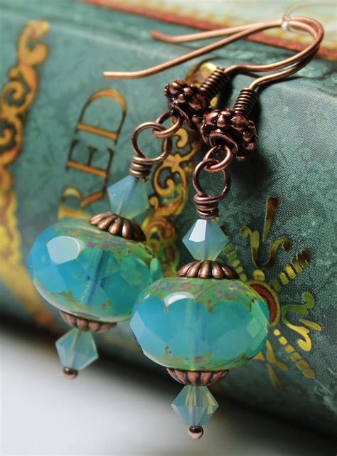 Oceanahandmade Jewelry Earrings Beaded Crystal By Fanceethat