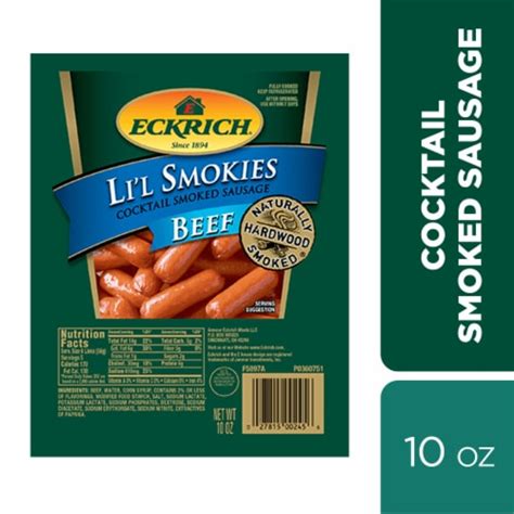 Eckrich Li L Smokies Cocktail Smoked Beef Sausage Oz Kroger