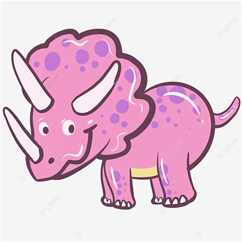 Pink Triceratops Illustration Dinosaur Triceratops Pink Dinosaur Png