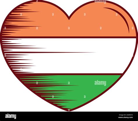 India Flag In Heart Stock Vector Image And Art Alamy