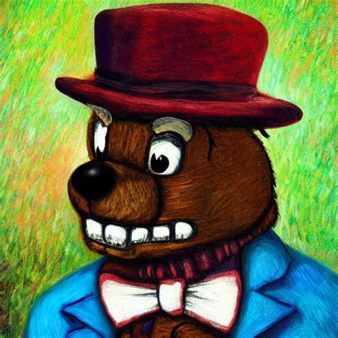 Portrait Of Freddy Fazbear Painted By Monet Stable Diffusion Openart