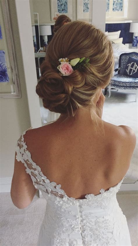 Up Do Hochsteckfrisur Brautfrisur Braut Blonde Haare Lace Wedding