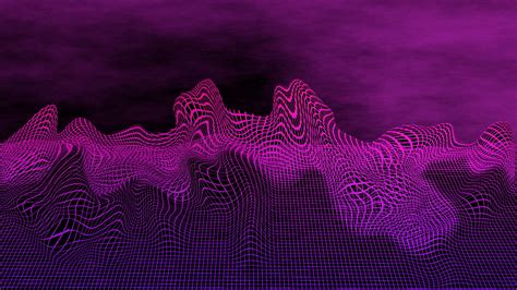 Online Crop Pink And Purple Signal Wave Digital Wallpaper Abstract