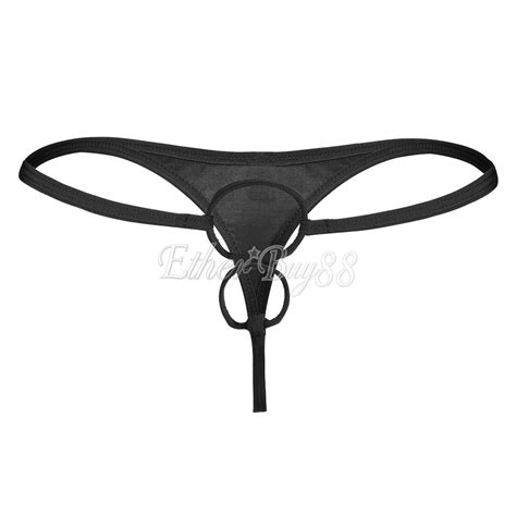 Mens G String V String Thong Micro Bikini Underwear Briefs Open Front T Back New Ebay