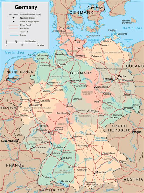 Map Of Germany Maps Of The Federal Republic Of Germany