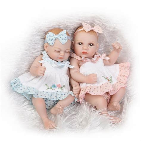 26cm Mini Size Reborn Dolls Twins 10 Full Body Bath Reborn Babies