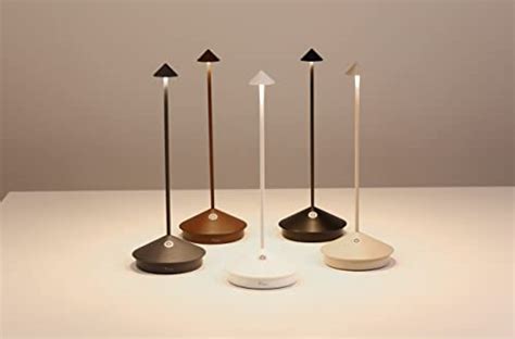 Zafferano Pina Pro Cordless Led Table Lamp Black Powder Coated
