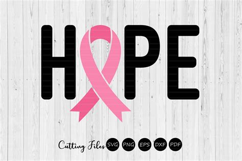 Hope Breast Cancer Svg Pink Ribbon Svg By Hd Art Workshop