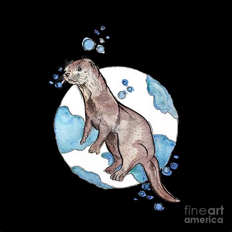Cheeky Otter Digital Art By Appafo Ghondsary