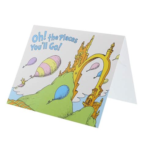 It's definitely a party moment! Dr. Seuss Oh The Places You'll Go Graduation Party Supplies Do It Yourself Thank You Invitation ...