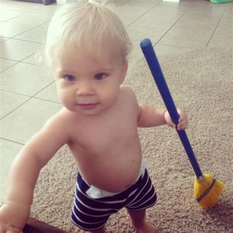 Missy Lanning On Twitter Ollie Loves His Broom That His Mimi Got Him