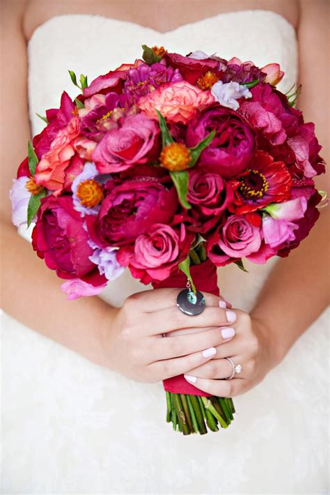 Raspberry Bridal Bouquet Wedding