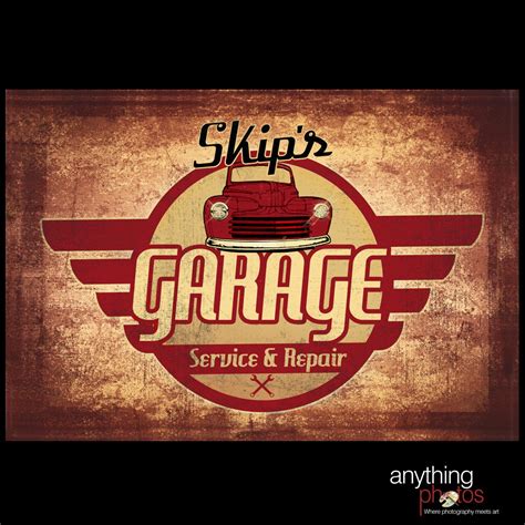 Vintage Retro Garage Automotive Mechanic Personalized Car Service