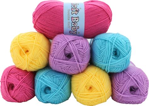 Marriner Yarns Supersoft Baby Double Knit 8x100g Bumper Pack Brights