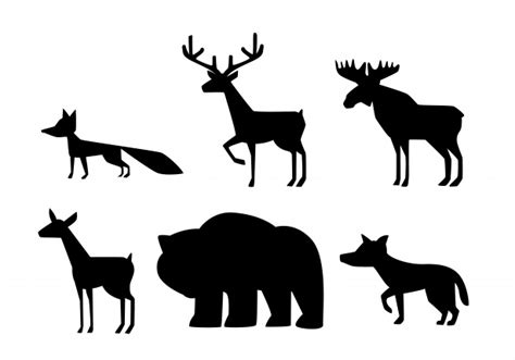 Forest Animal Silhouettes Free Stock Photo Public Domain Pictures