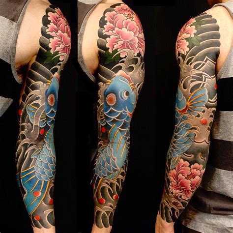 Tattoo Design Ideas Blue Koi Fish Tattoo Sleeve
