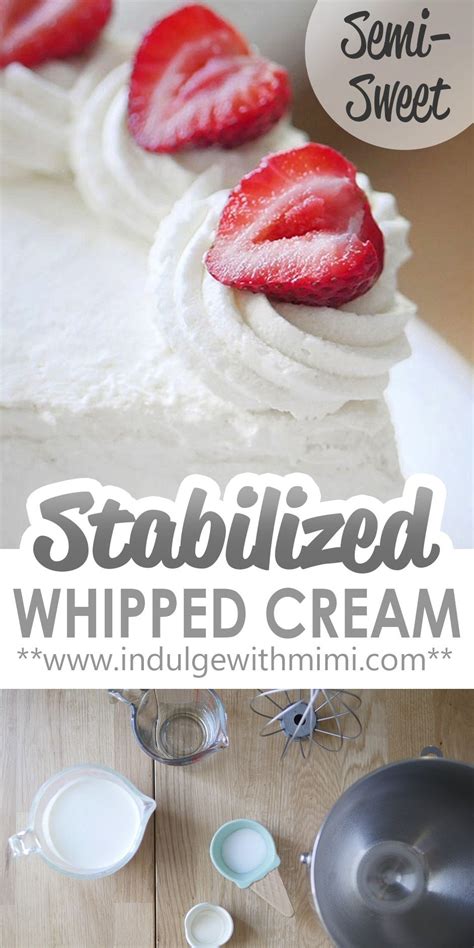 Stabilized Whipped Cream With Gelatin For Piping Recipe In 2021