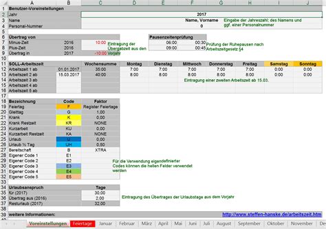 Arbeitszeiterfassung In Excel LibreOffice Und OpenOffice