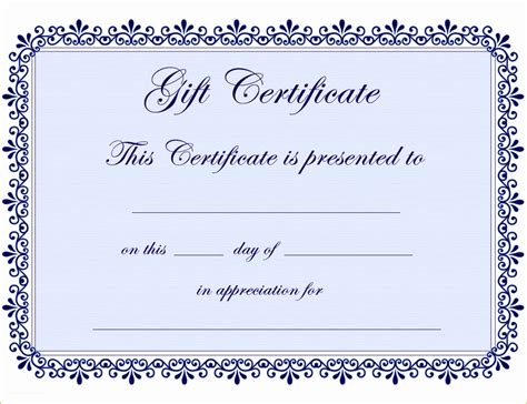 Free Printable Gift Certificates Templates Of Homemade Gift Certificate Templates Doc Pdf