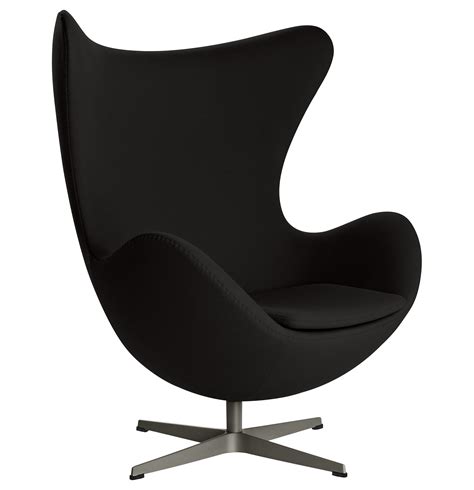 Fritz Hansen Egg Chair Swivel Armchair Black Made In Design Uk