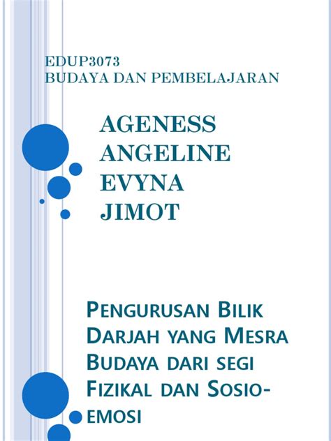 Peranan daripada guru dan pelajar amatlah penting dalam pengurusan bilik darjah agar kelas tersebut terjaga dan sentiasa ceria. pengurusan bilik darjah