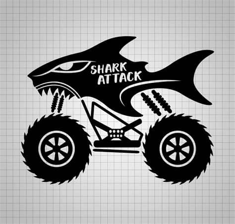 | view 211 monster truck illustration, images and graphics from +50,000 possibilities. Shark Svg Monster Truck Svg File Boy Monster Truck Dxf Boy ...