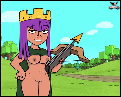 Rule 34 1girls 2d Archer Queen Clash Of Clans Belly Big Breasts Biting Lip Breasts Clash A