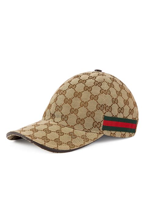 Gucci Canvas Web Stripe Gg Logo Baseball Cap In Beige Natural For Men