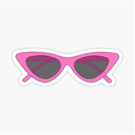 Trendy Pink Sunglasses Sticker For Sale By Hslim Redbubble