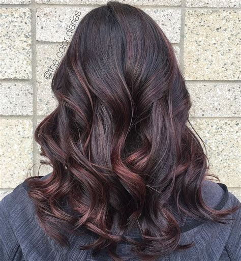 Rainbow peekaboo highlights on purple hair. 45 Shades of Burgundy Hair: Dark Burgundy, Maroon ...