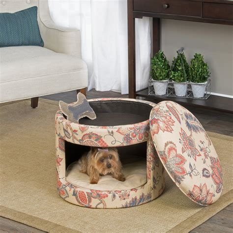 Homepop Casual Decorative Hideaway Ottoman Cat Bed And Reviews Wayfair