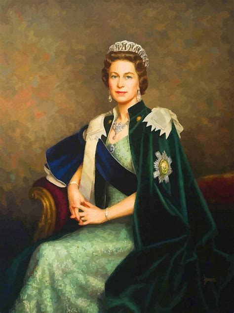 queen elizabeth ii portrait oil on canvas poster by don kuing queen elizabeth queen