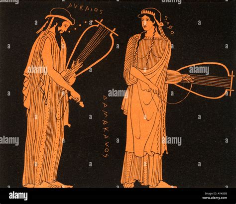 Alcaeus Und Sappho Stockfotografie Alamy