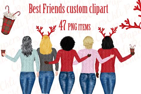 Girl Best Friend Clipart Christmas Clipartholiday