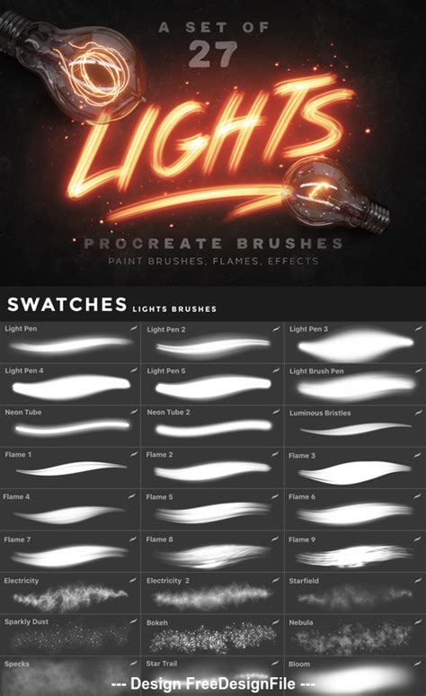 Lights Procreate Photoshop Brushes Free Download
