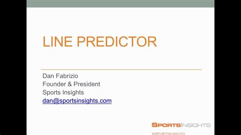 Line Predictor Webinar Line Prediction Tutorial Sports Insights