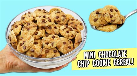 How To Make Cute And Delicious Mini Chocolate Chip Cereal Fun And Easy Diy Cookie Recipe Youtube