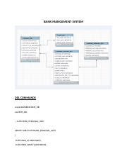 Bank Mangement System Docx Bank Mangement System Ddl Commands Create Database Bms Db Use Bms