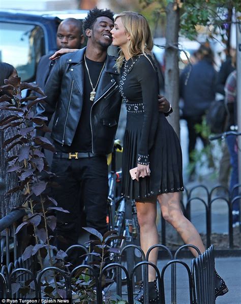 Karlie Kloss Shares Friendly Kiss With Rapper Desiigner After She Joins