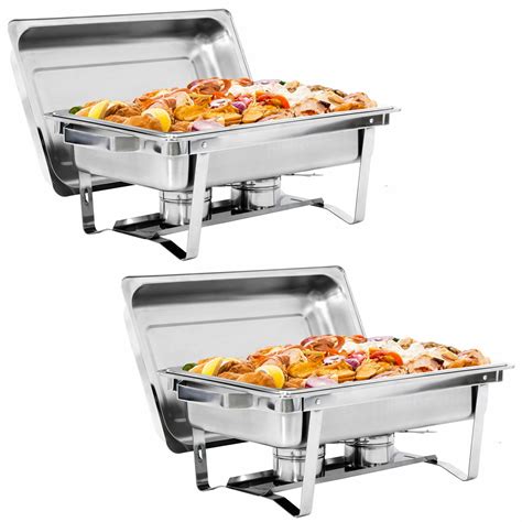 YouLoveIt 2 Packs Stainless Steel Chafing Dish Buffet Trays Chafer