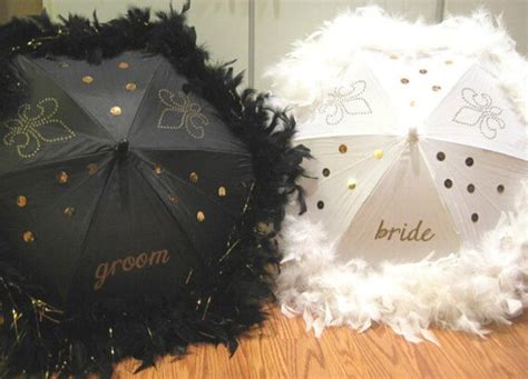 Bride And Groom Second Line Umbrellas Set Of 2 By Grisgrisart