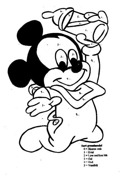 Baby Mickey Mouse 1st Birthday Coloring Pages