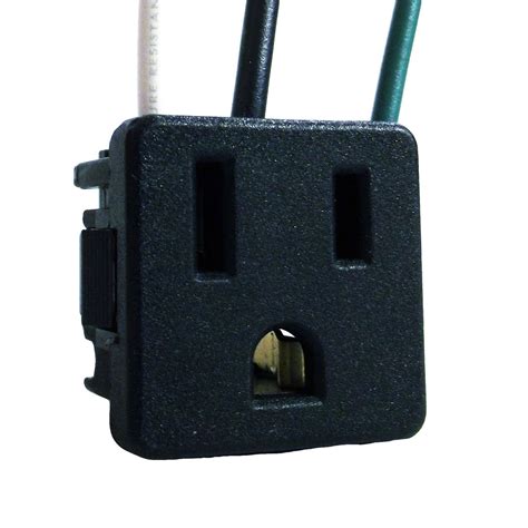 Leviton 1374 1 15a 125v 2p Straight Blade Snap In Receptacle