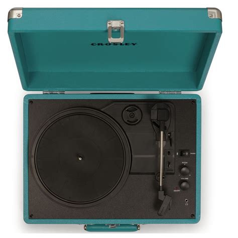 Disc Crosley Cruiser Deluxe Portable Turntable Teal Gear4music