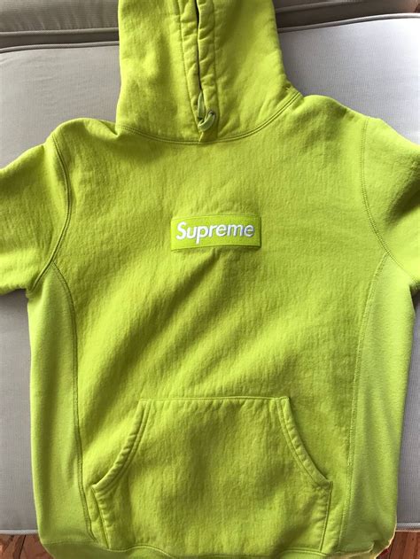 Supreme Acid Green Supreme Box Logo Hoodie Grailed