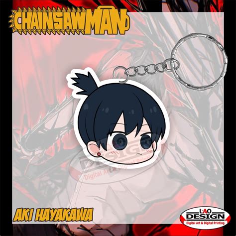Jual Gantungan Kunci Aki Hayakawa Chainsaw Man Ganci Chainsaw Man
