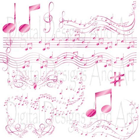 Download High Quality Musical Notes Clipart Pink Transparent Png Images